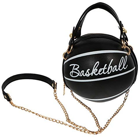 VALICLUD Basketball Form Tasche EIN-Schulter Umhängetasche Kleine Runde Tasche Aus Pu Mit Ausgezeichnetem Fassungsvermögen Für Freizeitkleidung Und Tägliche Nutzung