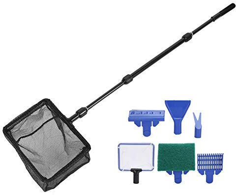 Pssopp 6 in 1 Reinigungswerkzeug-Kit für Aquarium Aquarium Bürstenwerkzeug Aquarium Kies Rechen Algenschaber Aquarium Clean Set(#1)