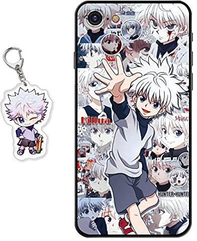 Staremeplz Hülle für iPhone 7/8/iPhone SE 2022 Anime Handyhülle [Mit Schlüsselbund] Cartoons Silikon Sanft Bumper Case Hülle für iPhone 7/8/iPhone SE 2020