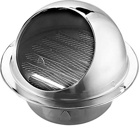 LTLCBB Ronda Rejilla De Ventilación, 304 Acero Inoxidable Rejilla,Pared Exterior Salida De Aire Tubo De Escape De Humo Persianas Al Aire Libre Campana Extractora De Aire,180MM