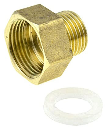 bzcemind Raccord en laiton femelle vers mâle fileté hexagonal réducteur de tuyau en cuivre raccord adaptateur de gaz connecteur femelle 06 3/4 BSP-mâle 04 1/2 BSP