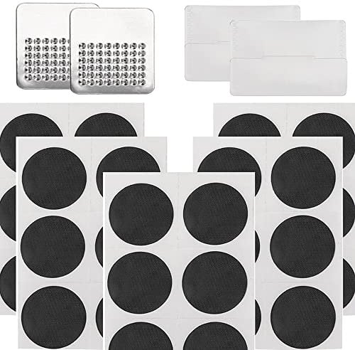 BDHI 30pcs Bike Tire Puncture Patch Self Adhesive Bike Puncture Rubber Repair Patches Bicycle Tube Patches Bike Inner Tube Repair Kit with Polished Metal Rasp(S10-30)