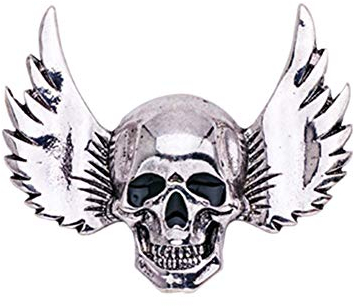 Danlai Trendy Skelton Skull Revers Pin 3D Winged Schädel Brosche Halloween Abend Party Kostüm Abzeichen