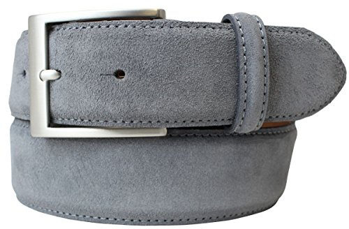 BELTINGER Hochwertiger Gürtel mit Edelstahl-Gürtelschnalle aus Veloursleder 4 cm | Velour-Ledergürtel für Damen Herren 40mm | Wildleder-Gürtel 4cm