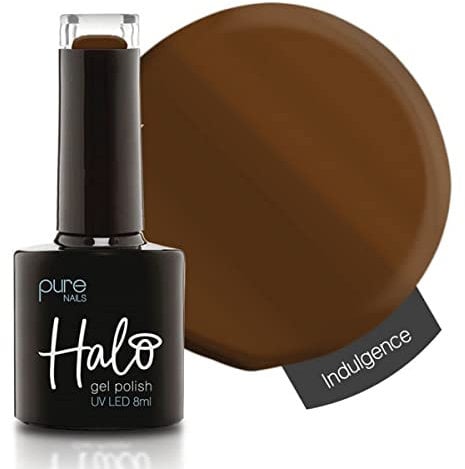 Halo Gel Polish 8ml - Indulgence. UV/LED Gel Nail Polish, Long Lasting & Easy To Apply. Nail Art Colours For Manicure & Pedicure. Gel Polish For Professional & Home Use.