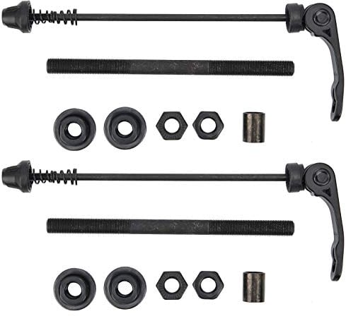 Bike Axle Quick Release Skewer, Bike Trainer Axle Shaft Bicycles QR Skewers Rear Bicycle Axle Wheel Hubs Parts Lever Clip Bolt Bumper Hollow Shaft Accessory Fit for Road Mountain Bikes