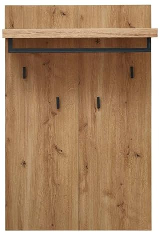 Froschkönig24 Wildeiche Garderobenpaneel Paneel Wandgarderobe 70 x 31 x 108 cm (BxTxH)
