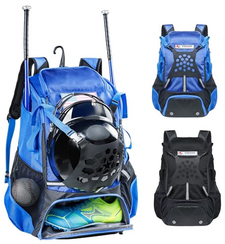 Jugend-Baseballtasche, Baseball-Rucksack für Jungen, Fledermaus-Tasche, Softball-Tasche, T-Ball, Schuhfach, Baseball-Geschenke für Jugendliche und Erwachsene.