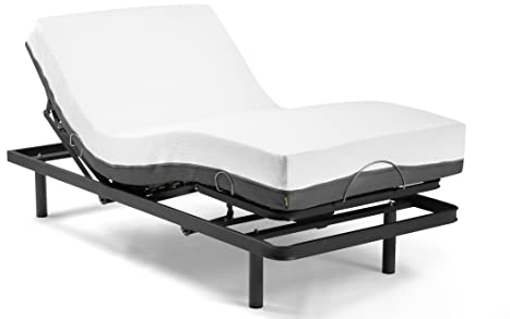 Ferlex - Lattenrost 80x200 elektrisch verstellbar mit orthopädischer viskoelastischer Matratze Elion | Drahtlose Fernbedienung