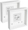 Ikea SANNAHED 004.591.16 Deep 3D Box Square Photo Display Frames, White, 25x25cm (13x13cm with mat), Wall/Tabletop, 004.591.16 - Set of 2