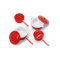 Odoria Miniature 1/12 Casserole Marmite 4Pcs Accessoire Maison de Poupée, Rouge
