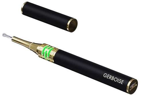 GERBOISE - Otoscope Cure Oreille 2 EN 1, Camera HD connectée en WiFi, étanche norme IP67 avec 6 lumières LED, adapté pour Android et iOS, Kit Outils Nettoyage Oreille inclus, convient à tous