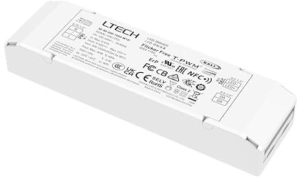 LIGHTEU®, DALI 40W 300-1050mA 9-42VDC NFC LED Driver intelligente Trasformatore dimmerabile a corrente costante Alimentatore dimmerabile T-PWM™, SE-40-300-1050-W1D