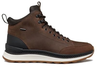 Geox U Spherica Actif X2, Stivale alla Caviglia Uomo, caffè Nero, 45 EU