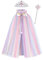 NebulaGlam Kinder Tüll Umhang Glitzer Pailletten Cape, Kinder Umhang Prinzessin Bunt Cape, Umhang Prinzessin Party Kostüm für Halloween Weihnachten Karneval Cosplay Party(Farbe)