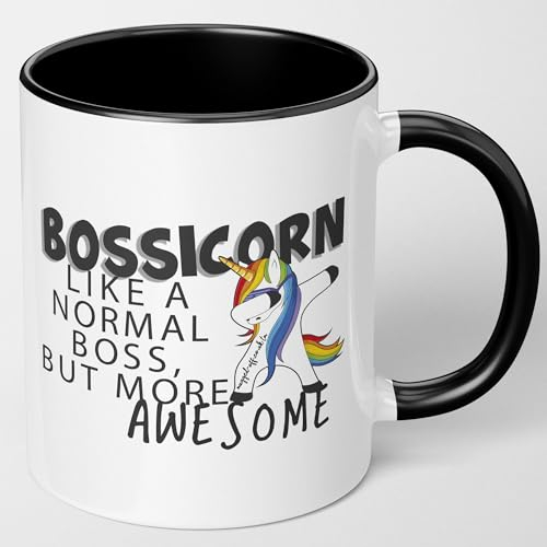 Mugged Off Best Boss Bossicorn boss Gift Mug Boss Gift Boss Leaving Gifts Boss Secret Santa 11oz Mug, 513149