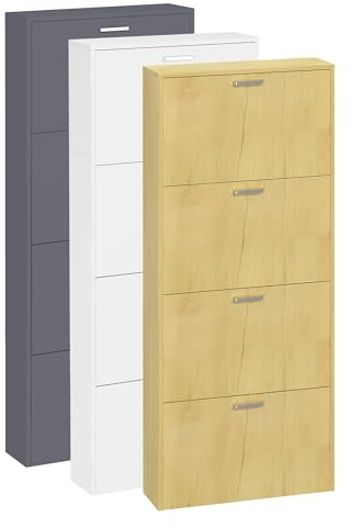 VCM Holz Regal Kipper Schuhregal Schuhschrank Schuhkipper 4 Sulos L