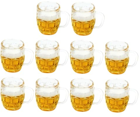 UPKOCH Collezione Di Boccali Da Birra in Miniatura 10 Pezzi Boccali Da Birra in Miniatura Per Paesaggio E Scena Decorativa