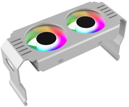 Kochenty Computer RAM Memory Module Cooler PC DDR4 DDR5 Overlock Dual ARGB Sync PWM Fans Aluminum RGB Cooling Radiator (B)