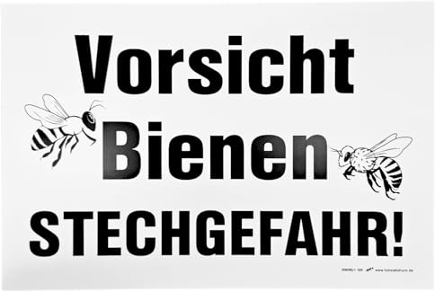Warnschild Vorsicht Bienen Stechgefahr Bienenvolk Imker 30 x 20 cm