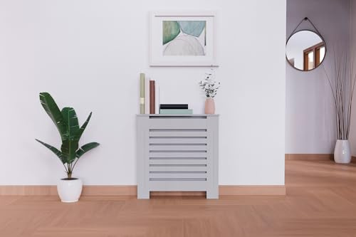 Moonia Cache-radiateur en bois Lancaster Gris - 78 cm