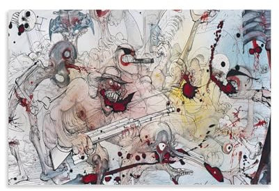 Hunter S Thompson von Ralph Steadman (4) Kunstdrucke, Poster, Leinwand, Wandkunstdrucke, Poster, Foto, Gemälde, Poster, Raumdekoration, 30 x 45 cm