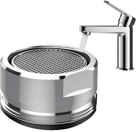 PARENCE.- Set mit 2 Chrom-Edelstahl-Wasserhahn-Belüftern mit Dichtungen - Wassersparen, Küche, Badezimmer