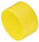 sourcing map Rubber End Caps 90mm(3 9/16) ID Vinyl Round Tube Bolt Cap Cover Screw Thread Protectors Yellow
