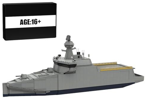 BuildCubes 1/300 Technik Schiffe Militär Bausatz, MOC Militär Flugzeugträger Bausteine, 7994Teile Technik Kriegsschiffe Klemmbausteine Konstruktionsspielzeug Geschenk für Erwachsene