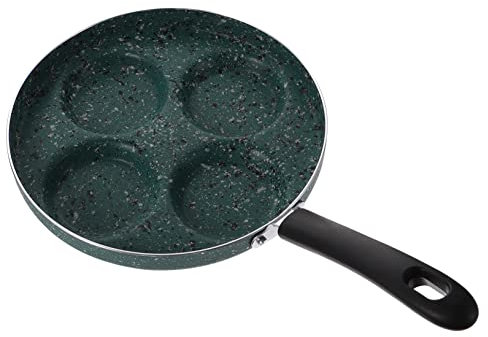 Amosfun Style Nonstick Egg Pan Long Handle Frying Pan Waffle Mold for Household Use