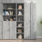 Willood Highboard Grau Sonoma-Eiche 40x41x185 cm Holzwerkstoff