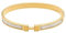 Untold Stories H Dupe Gold and White Bangle, 18k Gold Plated Titanium Steel Bracelet Suitable for Women, Great Gift for Her, H Bracelet Detail, Hypoallegenic and Tarnish Free Bangle