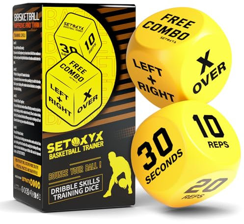 SIRUITON Basketball-Trainingswürfel (2er Set) – Spaßiges Skill-Training für Kids, Teens & Erwachsene Basketball-Fans