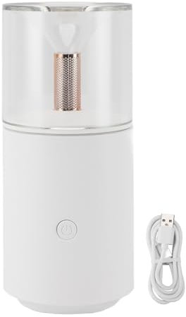 QANYEGN Car Diffuser Humidifier, Aromatherapy Essential Oil Diffuser, Mini Humidifier USB Candlelight Aromatherapy Diffuser for Car Home Office (White)
