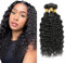 Creuost Echthaar Perücke Water Wave Human Hair Bundles 100% Unprocessed Brasilianisches Haar Lange Haare Natural Black Color Hair Extensions Weave 3 Bundles Total 300g 12 14 16 Inch