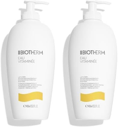 Biotherm Eau Vitaminee Body Milk, feuchtigkeitsspendende Körperlotion für Damen, revitalisierende Körpermilch mit Life Plankton und Panthenol, für ein geschmeidiges Hautgefühl, 400 ml (Packung mit 2)