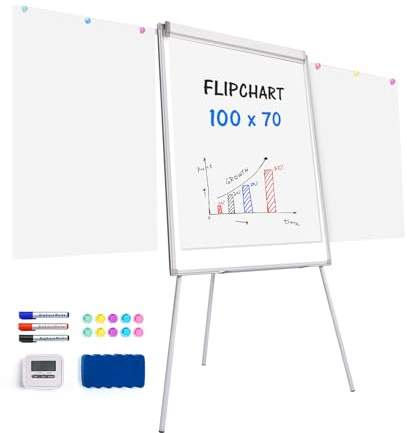 Flipchart-Whiteboard, 100 x 70 cm
