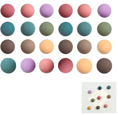 9/24-teiliges Set von Premium Kühlschrankmagneten, Starke Neodym Magnete mit glänzender und mattierter Oberfläche für Whiteboards, Spinde, Küche und Büro, Elegante dekorative Magnete in 9 Farben