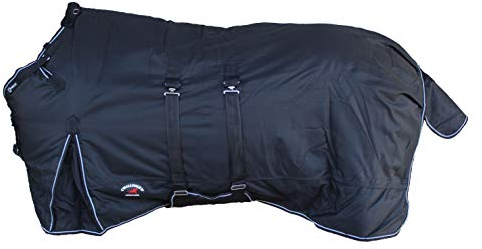 213,4 cm 1200D Pferdedecke wasserdicht Pferd Winter Decke schwere Bauchband 551B