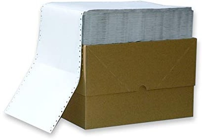 Endlospapier 12 Zoll 4-fach blanko 60 g/qm 500 Satz weiß selbstdurchschreibend für Nadeldrucker