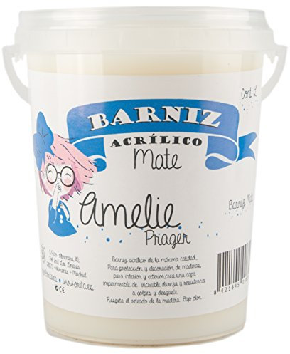 Amelie Prager 645111 Barniz al Agua, Blanco, 1 l