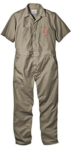 Dickies Kurzärmeliger Arbeitsoverall für Herren, Khaki, Größe L, 33T