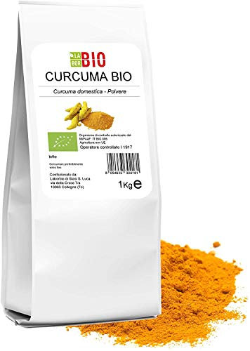 Curcuma in polvere Bio macinata fine 1 Kg 100% Naturale Vegan Gluten free - Cucina salutare Tisane - LaborBio