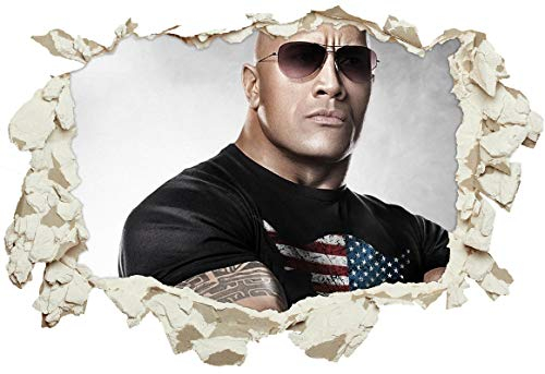 Unified Distribution Ballers - Spencer Strassmore -Dwayne Johnson - Wandtattoo mit 3D Effekt, Aufkleber für Wände und Türen Größe: 92x61 cm, Stil: Durchbruch
