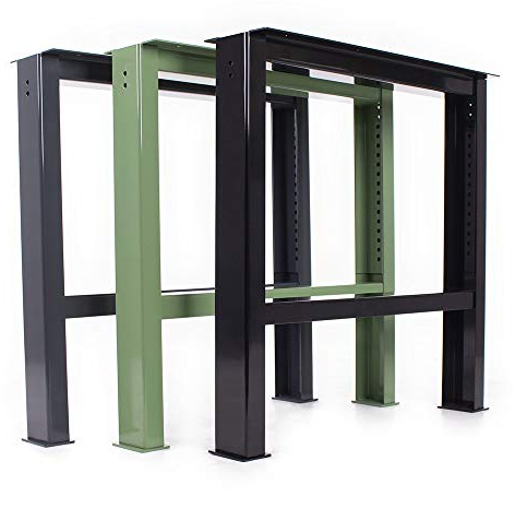Monture en acier pour établi WBG-650/700-1000 - Hauteur réglable - Pied en acier (1 pièce)