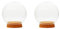 Fenteer 2pcs Glashaube Cloche Deko Glaskuppel Glassturz Glasglocke, 12 cm