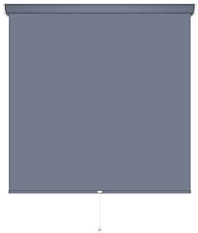 Rollo Springrollo Mittelzugrollo 14 Farben Breite 62 bis 202 cm Länge 180 cm Bedienung Mittelzug Stoff blickdicht lichtdurchlässig Fenster Sonnenschutz Blendschutz (202 x 180 cm / Dunkelgrau, Grau)
