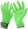 H HANDSON Handschuhe Für Die Tierpflege - Nr. 1, Preisgekrönte Handschuhe Zum Schuppen, Baden, Haarentferner - Sanfte Bürste Für Katzen, Hunde Und Pferde |Monogrün|Mittel