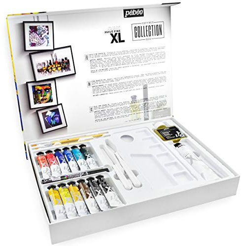 PEBEO XL Studio Kit de peinture à l'huile – Boîte de collection professionnelle – Lot de 23