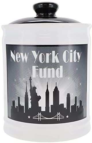 Cottage Creek Sparschwein New York City Geschenke rund Keramik New York City Fund Jar / New York City Lovers New York City Fund Sparschwein [Weiß]